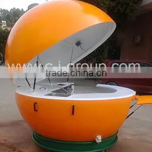 Outdoor Fiberglass Buffet Orange Kiosk FRP Food Tailor thumbnail-1
