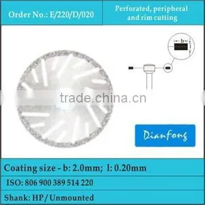 22mm Edge Coated Perforated Diamond Dental Disk thumbnail-1