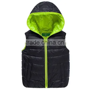 Custom Boys Hoody Sleeveless Padded Vest thumbnail-1