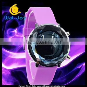 2014 New LED Fashion Crystal Glass Electronic 30ATM Silicon Watch(WJ-2386) thumbnail-1