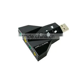 USB 2.0 7.1 Channel 3D Audio Sound Card Adapter Splitter thumbnail-1