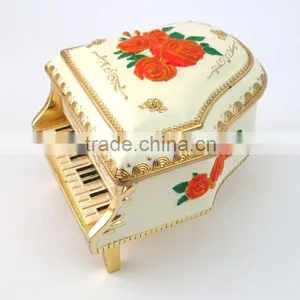 New High Quality Metal Music Jewelry Box in Piano Shape, Various Color for Choice, Various Design, OEM Designs Accepted thumbnail-2