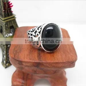 High Quality and Luxury Fashion Antique Turquoise Blue Stone Ring thumbnail-3