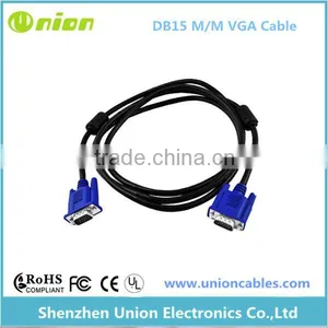 15 PIN Male To Male M/M VGA Monitor Extension Cord Cable Line Blue thumbnail-1