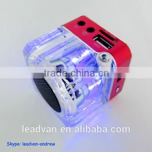 LED Radio Mini Speaker For MP3 USB Micro SD Card Phone PAD Ipod thumbnail-1
