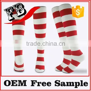 Customized Striped Knee High Socks Girls Socks Manufacturer thumbnail-2