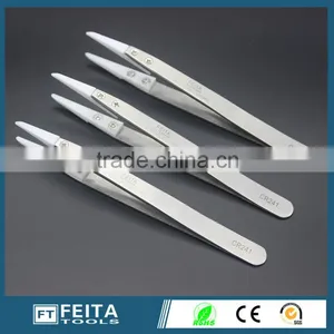 Heat Resistance CR241 Zirconia Ceramic Tip Pointed Tweezers thumbnail-1