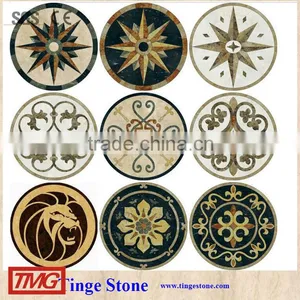 Waterjet Round Shape Marble Floor Tiles Designs on Sale thumbnail-1