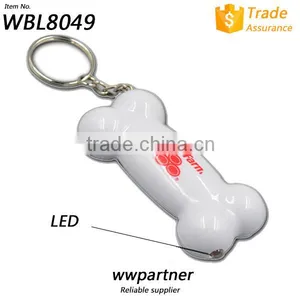 Custom Logo Torch Shape Plastic LED Keyring Wholesale thumbnail-6