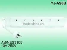 Australia SAA 6 Outlets Power Strip W/SOverland Protect 10A/250V~ thumbnail-1