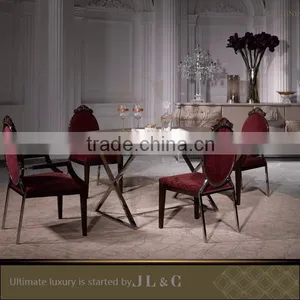 AT07 Handmade Dinning Table Stainless Steel Stand From JL&C Luxury Furniture Latest Designs 2015 (China Supplier) thumbnail-1