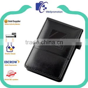 Black Leather Travel Document Passport Holder thumbnail-1