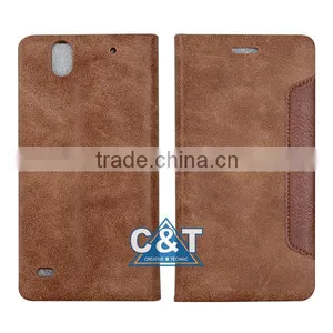 C&T PU Leather Wallet Flip Cover for Sony Xperia e4 thumbnail-2