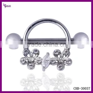 Fashionable Stainless Steel 16g Chain Nipple Piercing thumbnail-1