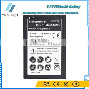 3.7V 3500mAh Replacement Battery for Samsung Note 3 N900A 9005 N9002 N900 N9000 Battery Black thumbnail-1