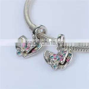 925 Silver Beads Butterfuly Animal Charms Pendant Necklace thumbnail-5