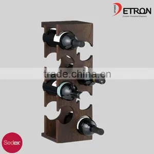 Wooden Wine Display Stands , Wall Mounted Wine Rack For Kitchen thumbnail-1