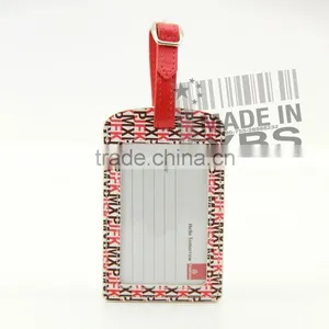 Custom Logo Blank Leather Luggage Tag thumbnail-2