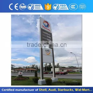 Gas Station Used Advertising Pylon Logo Led Sign Totems thumbnail-1