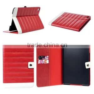 Wallet Standing Stitching Leather Tablet pc Case Cover for Ipad Mini Air Pro 2 3 4 5 thumbnail-1