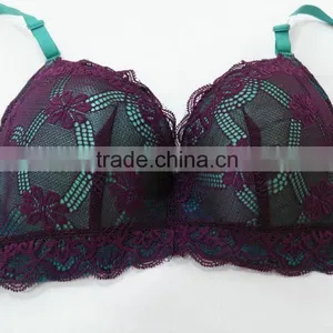 Free Sample Push Up Thick Pad Very Sexy Floral Lace Bra thumbnail-1