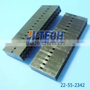 2.54mm Pitch 70450 Series Female Molex 34 Pin Connector 22-55-2342 Crimp Housing Dual Row Version B Polarized 34 Circuits thumbnail-1