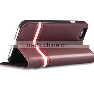 China Manufacturer Genuine Leather Cell Mobile Phone Case for Iphone 6 Plus thumbnail-2
