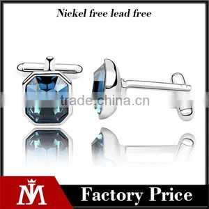 Factory Directly Europe Alloy Matel Shiny Crystal Cuff Link Mens 2016 Cufflinks Jewelry thumbnail-1