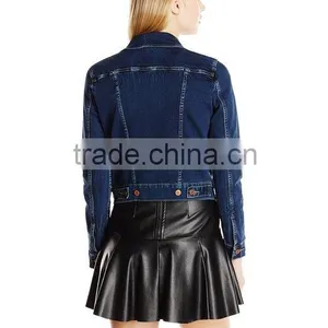 RECHEEL Spring Juniors Authentic Trucker Blue Denin Jacket thumbnail-2