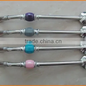 Amazon Hot Stainless Steel Bombilla Straw Blue Agate With Cleaning Brush thumbnail-4
