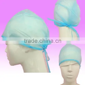 100% Guarantee Tie Back Single Layer Multi-layer Surgical Disposable Scrub Doctor Hat thumbnail-1