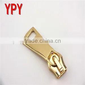 Auto Lock Dull Gold15 Metal Zipper Pull / Slider thumbnail-1