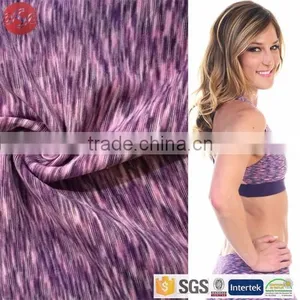 Polyetser Spandex Knit Fabric Space Dyed Single Jersey Sports Fabric thumbnail-1