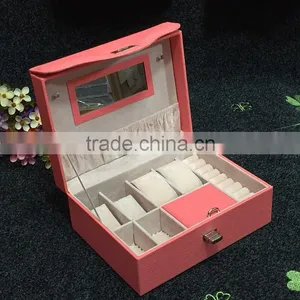 Factory Wholesale Custom Luxury Leather Jewelry Box, Red Beautiful Watch Box thumbnail-4
