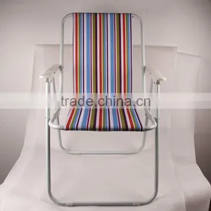 HOT SELL METAL COLOR STRIPE OUTDOOR FOLDING CHAIR thumbnail-1