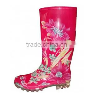 Women's Shiny Solid Black PVC Rain and Garden Boot thumbnail-3