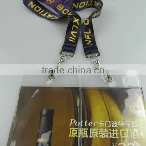 OEM Promotion Custom Neck Lanyards With Eyelet PVC Bag thumbnail-1