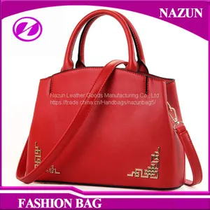 Hot Sale NEW Designer Brown Fashion Lady Bags Women PU Handbags thumbnail-1