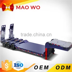 3 Axles Extendable Lowbed Trailer, Telescoping Container Trailer thumbnail-2