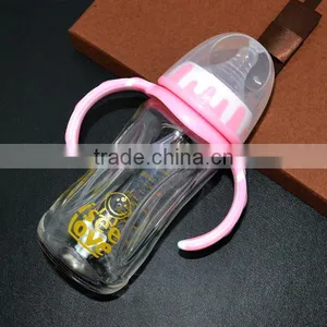 Eco-friendly BPA Transparent Borosilicate Glass Baby Feeding Bottle thumbnail-1