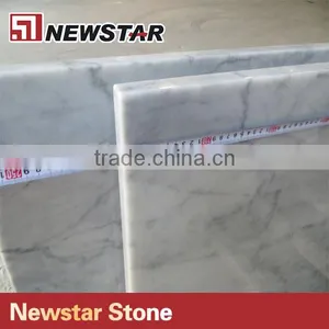 Marble Carrara Tiles Cut Into Marble Countertop thumbnail-5