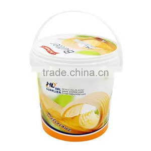 1L/35oz Thin Wall IML Plastic Injection Ice Cream Drum With Tamper Evident and Handle,Dairy Product Packaging Container thumbnail-6