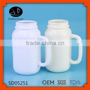 Hot Product Wholesale CreamJar Ceramic Mason Jar,Jar Ceramic Mug thumbnail-1