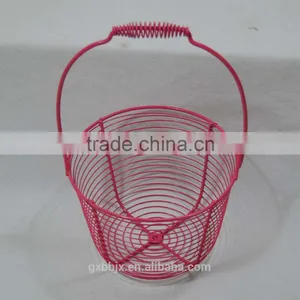 Set of Three Metal Wire Fruit Basket With Handle thumbnail-6