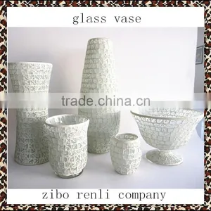 Types Delicate Patterns White Art Glass Decorative Modern Murano Glass Vase Home Decor thumbnail-1