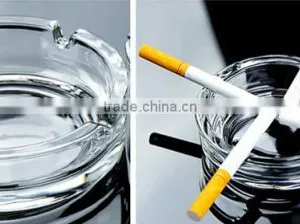 Clear Glass Ashtray With Different Size Square and Round Shape thumbnail-3
