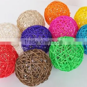 Colorful Rattan Ball/ Large Wicker Ball for Christmas Decoration. thumbnail-5