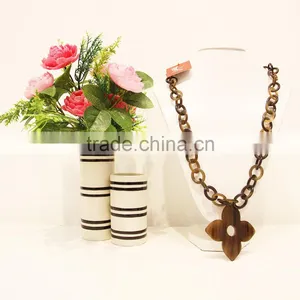 100% Buffalo Horn Necklace, Unique Jewelry for Girl thumbnail-1