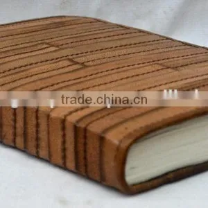 Handmade Vintage Tan Color Pipine Leather Notebook thumbnail-3