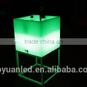 Rotomolded Plastic Square Concrete Planter With Led Light thumbnail-4